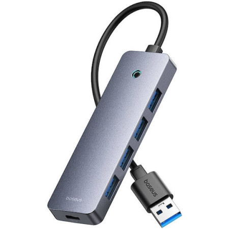 BASEUS ULTRAJOY SERIES USB HUB 4 ΘΥΡΕΣ 1 ΘΥΡΑ TYPE-C ΓΚΡΙ BAS-B0005280B811-10