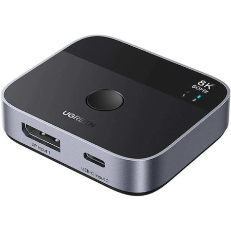 Ugreen DisplayPort/USB-C to USB-C Switch - Gray 65878