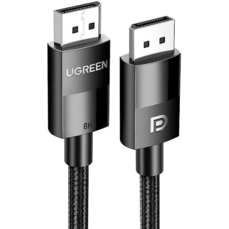 Ugreen Cable DisplayPort male - DisplayPort male 3m Μαύρο (80393)