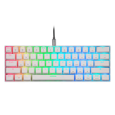Mechanical gaming keyboard Motospeed CK61 RGB (white)