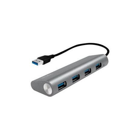 Logilink USB 3.0 4-port Hub with Power Adapter UA0307 Aluminium Gray