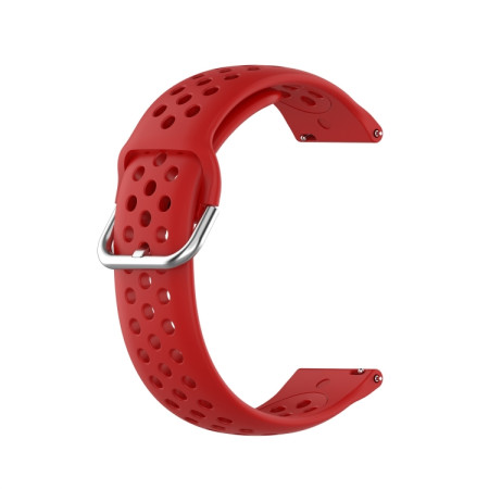For Galaxy Watch 3 45mm Silicone Sports Solid Color Strap, Size: Free Size 22mm(Red)