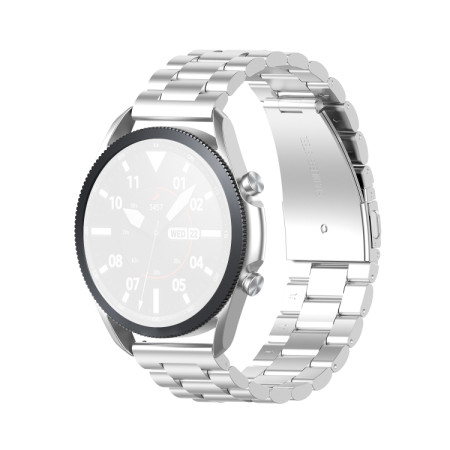 For Galaxy Watch 3 41mm Three Stainless Steel Straps, Size: 20mm(Silver)