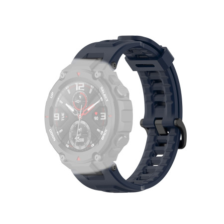For Huami Amazfit T-Rex A1918 Tyrannosaurus Silicone Watch Strap(Navy Blue)