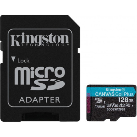 Kingston microSD Memory Card 128GB Canvas Go! Plus (SDCG3/128GB)