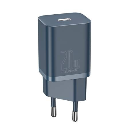 Baseus Φορτιστής με Θύρα USB-C και Καλώδιο Lightning 20W Power Delivery Μπλε (Super Si) TZCCSUP-B03