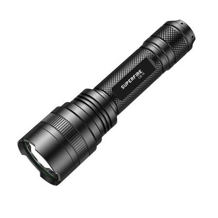 Flashlight Superfire C8-H, 950lm, USB μαύρο χρώμα