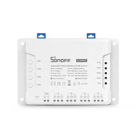 Sonoff 4CH R3 Smart Ενδιάμεσος Διακόπτης Wi-Fi σε Λευκό Χρώμα (M0802010003)