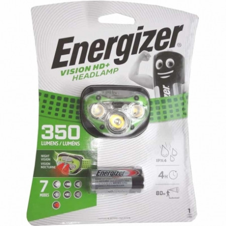 Φακός Κεφαλής Energizer Vision HD+ 3 Led 350 Lumens
