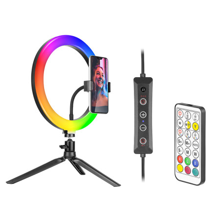 RGB RING LAMP TRACER 26CM WITH TRIPOD TRACER 46807
