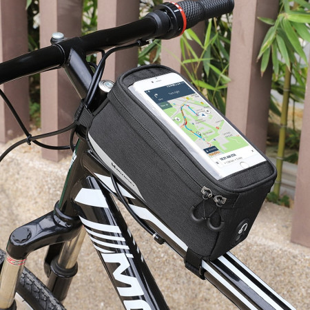  Wozinsky Τσαντάκι Ποδηλάτου με Θέση για Smartphone 6.5\'\' - (WBB6BK) Black