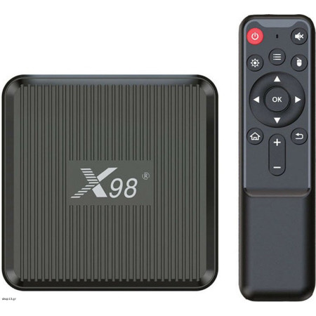 TV Box X98Q 4K UHD με WiFi USB 2.0 2GB RAM και 16GB Αποθηκευτικό Χώρο με Λειτουργικό Android 11.0