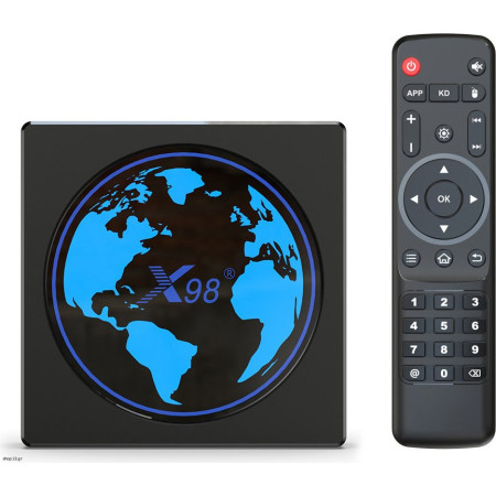 TV Box X98 Mini 4K UHD με WiFi USB 2.0 4GB RAM και 32GB Αποθηκευτικό Χώρο με Λειτουργικό Android 11.0