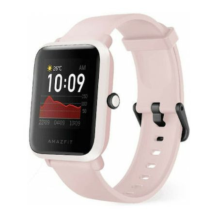 Amazfit Bip S Lite Αδιάβροχο Smartwatch με Παλμογράφο - Sakura Pink